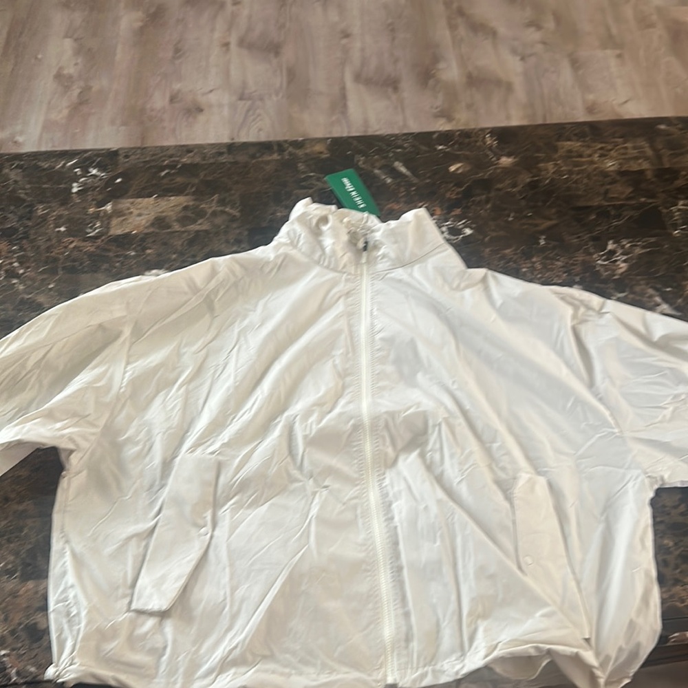 Brand new white rain jacket